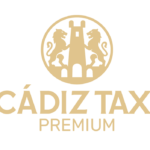 Logo Cadiz Taxi Premium dorado vertical cadiz taxi premium logo