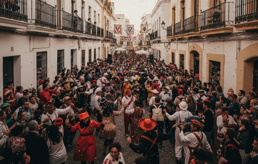 Cadiz Carnival street celebration