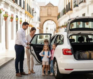 Cadiz with Kids short transfer with child seats in Cádiz Taxi Premium