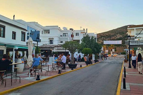 Beautiful view of Zahara de los Atunes town in Cádiz with traditional architecture and natural coastal scenery.